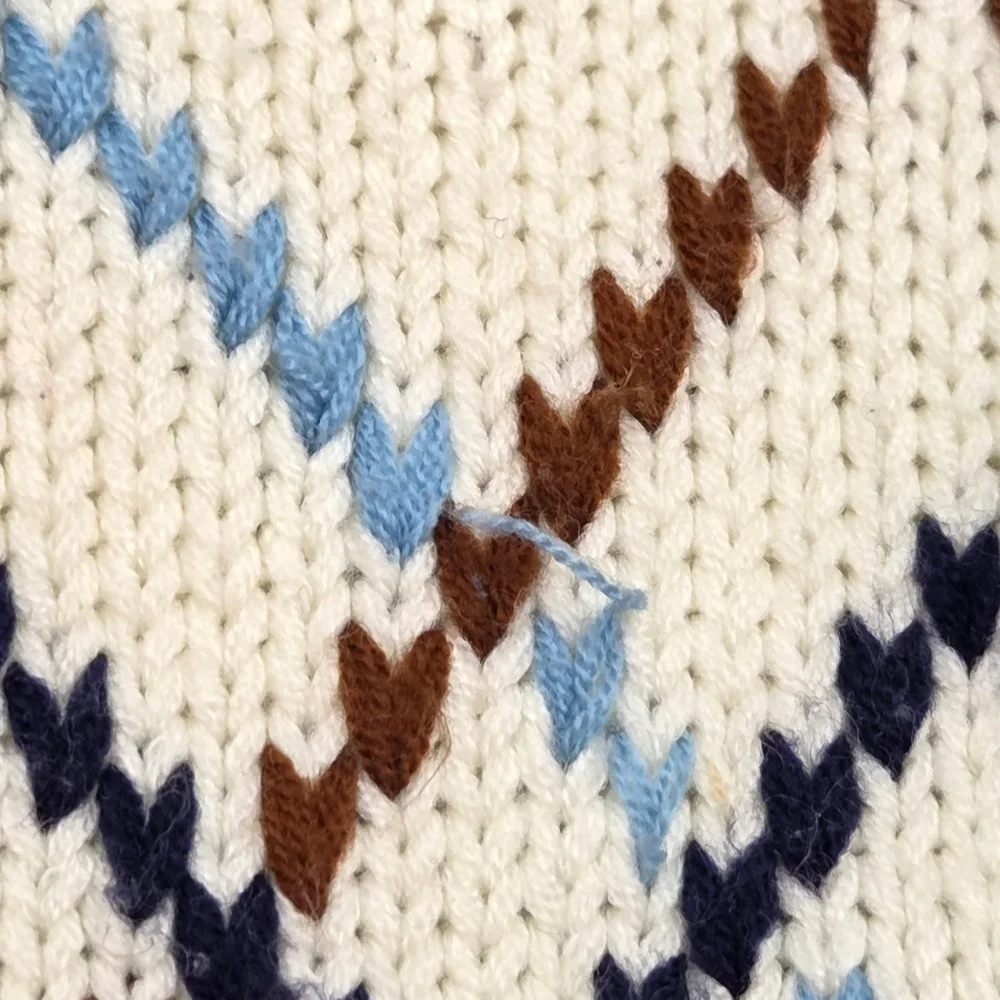 Vintage Geometric Crewneck Sweater GrandpaCore Size Large - See Measurements